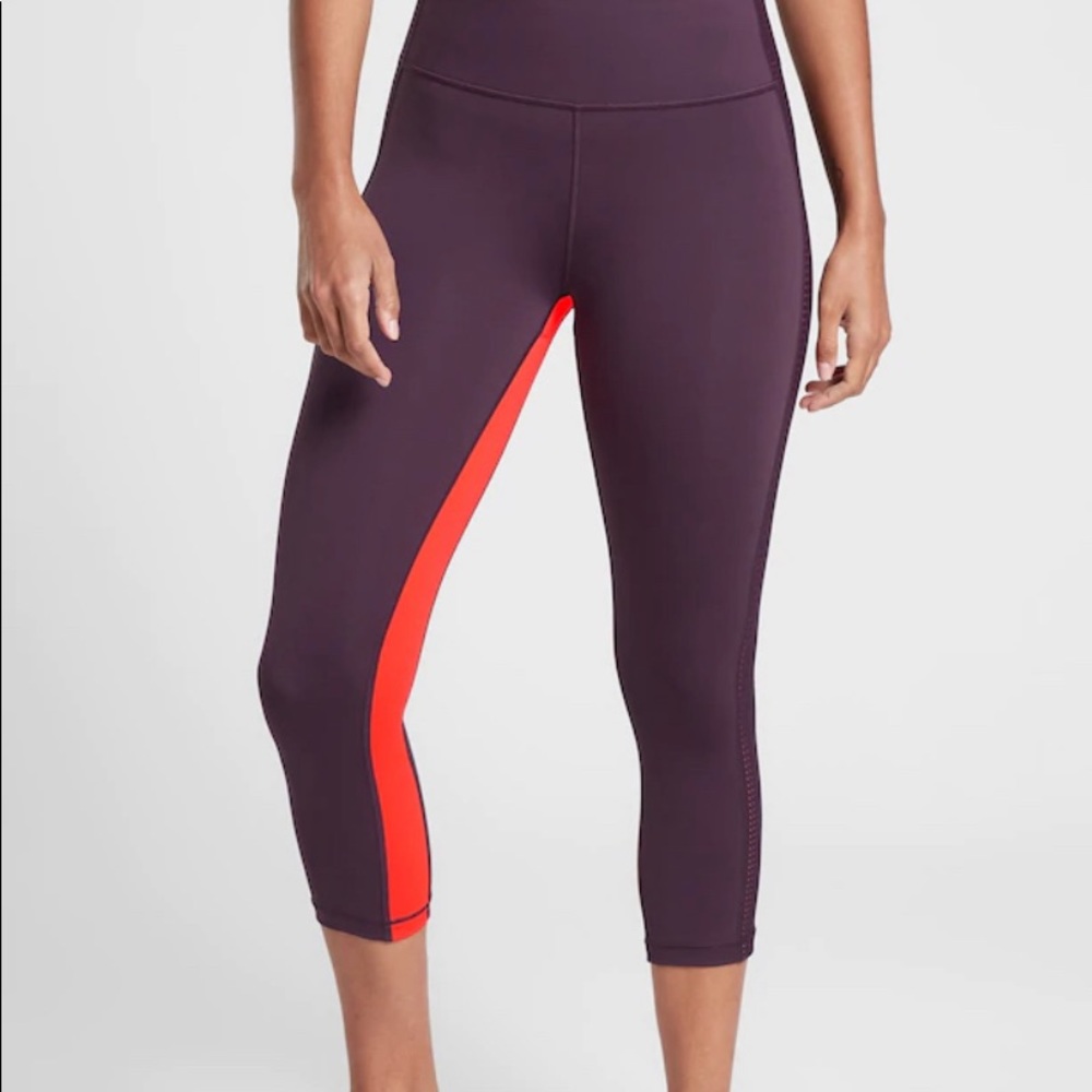 Athleta Hiit Mesh Capri LP Large Petite